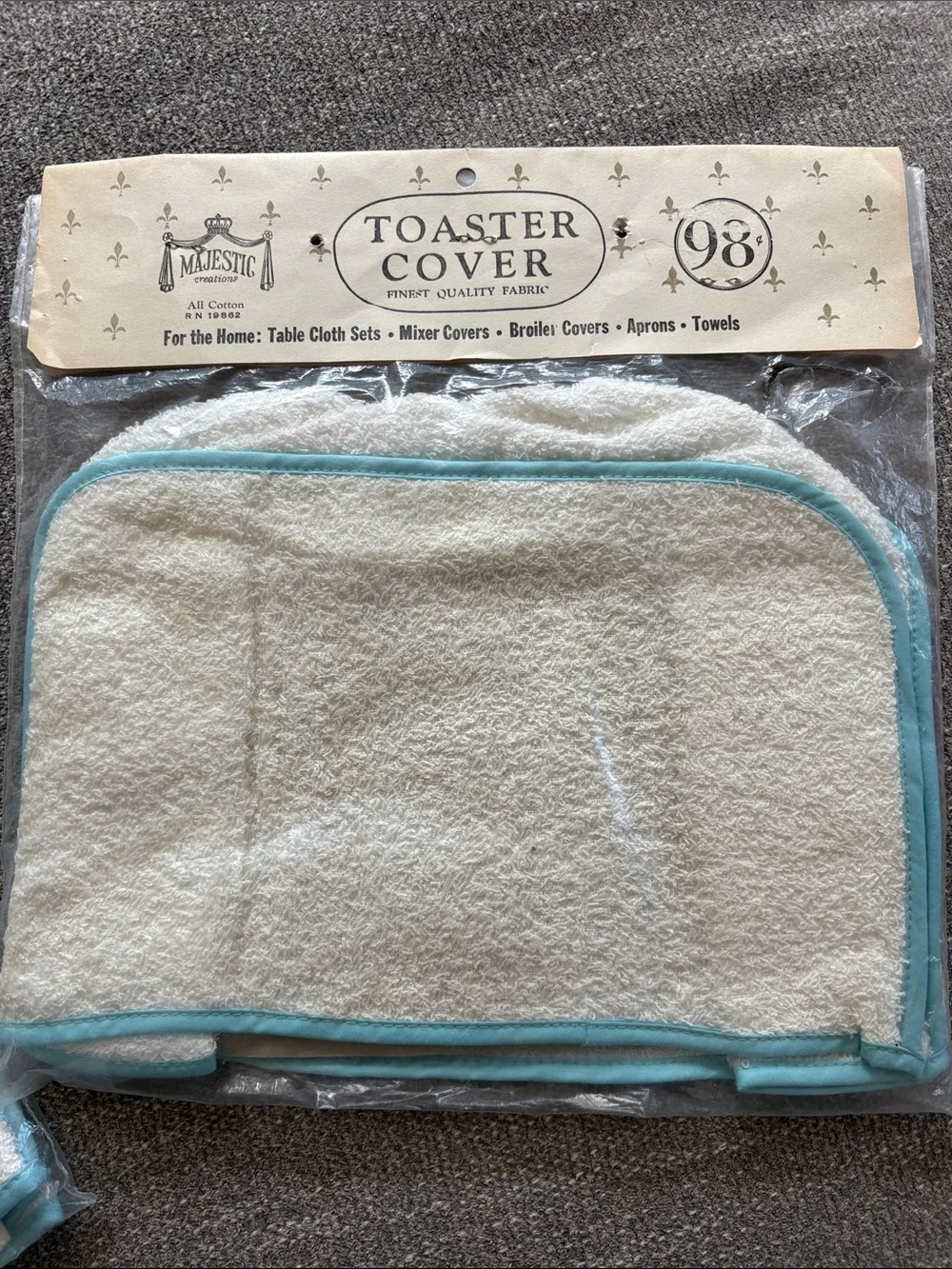 Majestic Creations Mid Century Vintage Terry Cloth Apple Mixer Toaster Covers